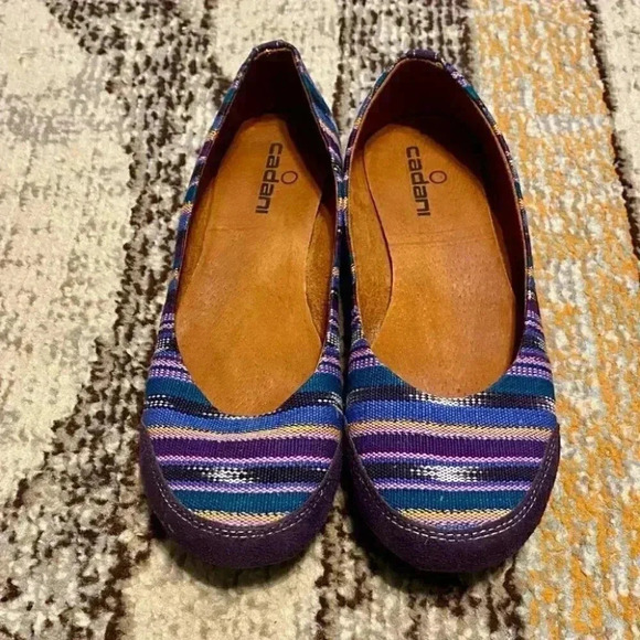 Cadani Boho Aztec Colorful Flats - Picture 2 of 7